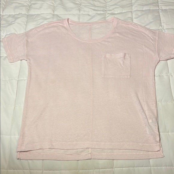Old Navy Light Pink Boyfriend Short Sleeve Pocket T-Shirt - Picture 1 of 10